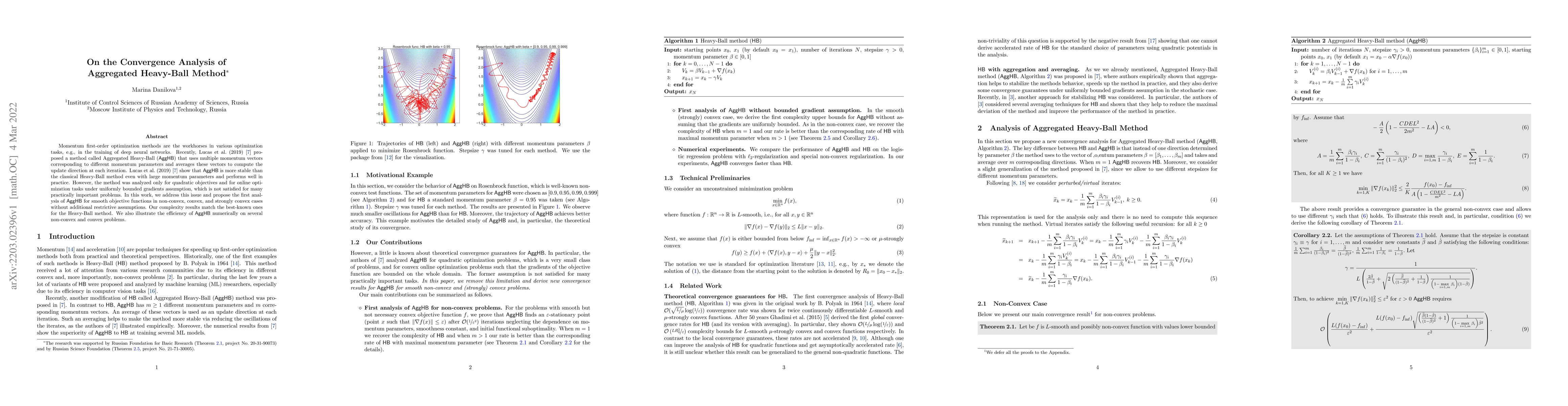 Thumbnail for On the Convergence Analysis of Aggregated Heavy-Ball Method