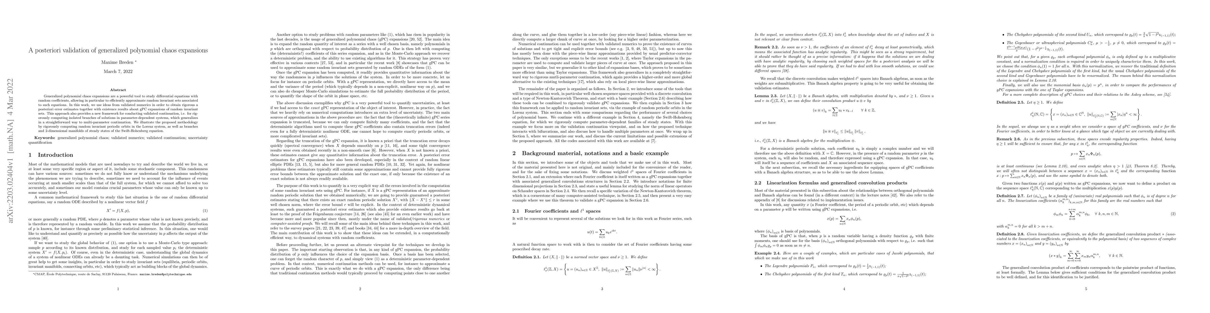 Thumbnail for A posteriori validation of generalized polynomial chaos expansions