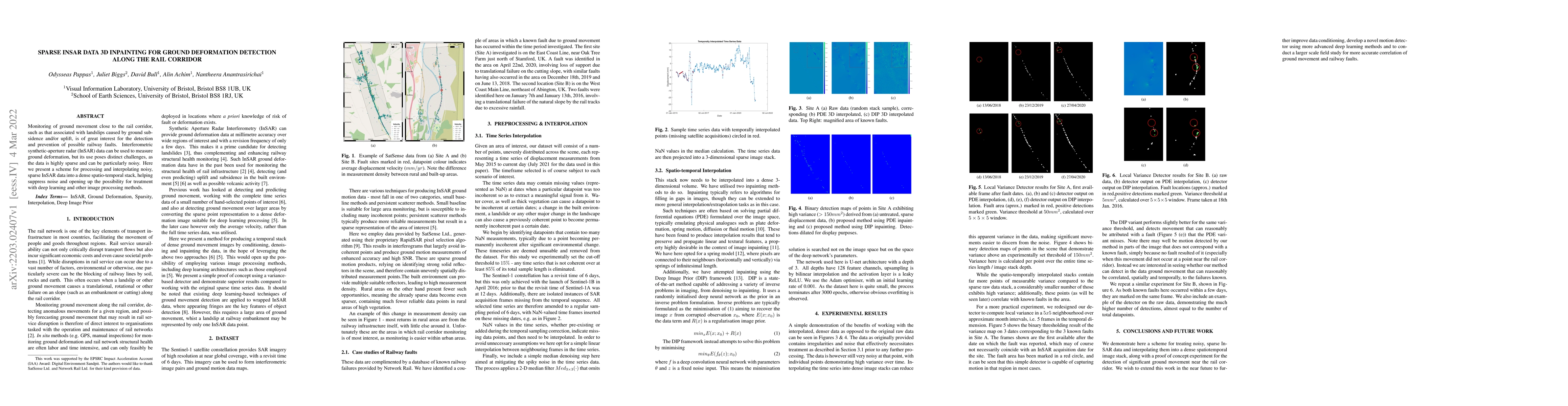 Thumbnail for Sparse InSAR Data 3D Inpainting for Ground Deformation Detection Along
  the Rail Corridor