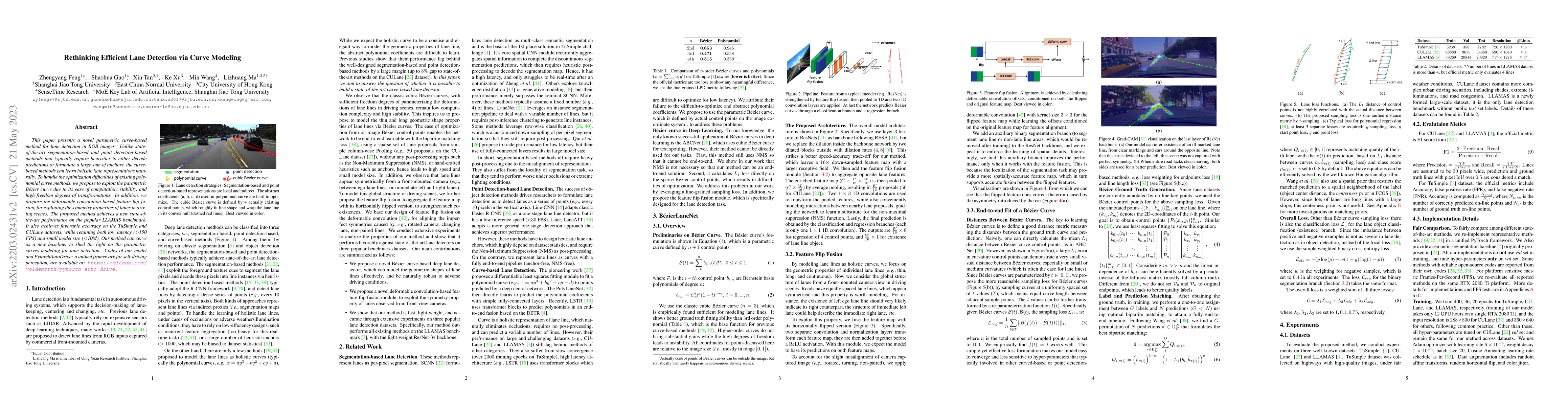 Thumbnail for Rethinking Efficient Lane Detection via Curve Modeling