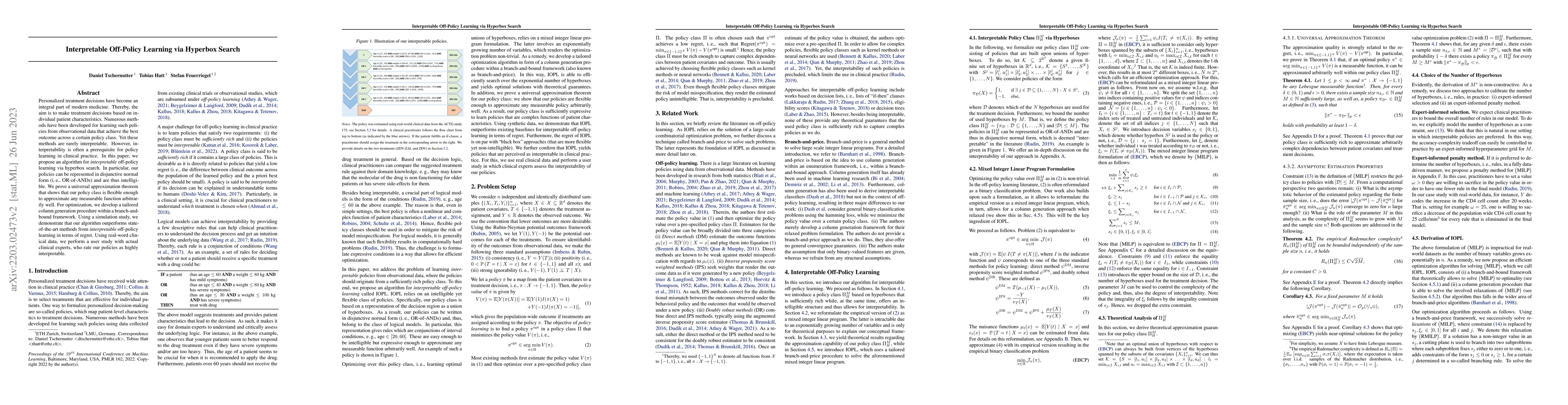 Thumbnail for Interpretable Off-Policy Learning via Hyperbox Search
