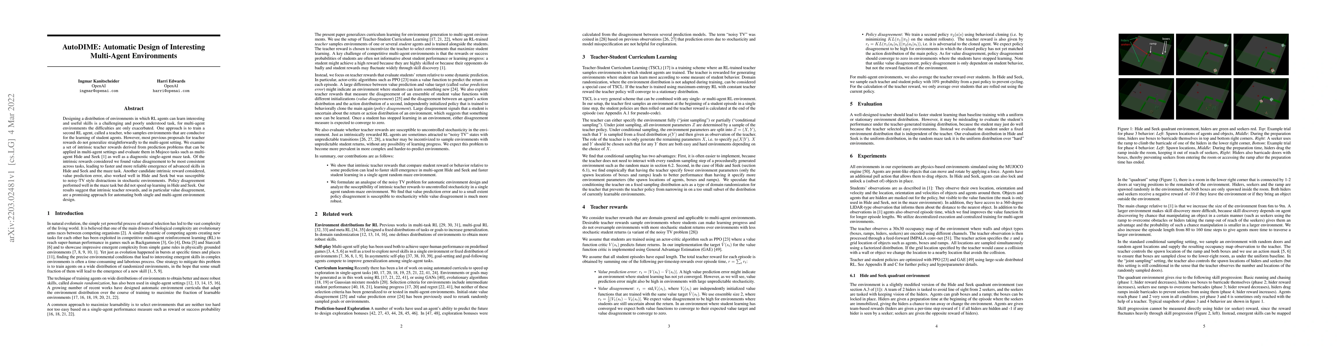 Thumbnail for AutoDIME: Automatic Design of Interesting Multi-Agent Environments