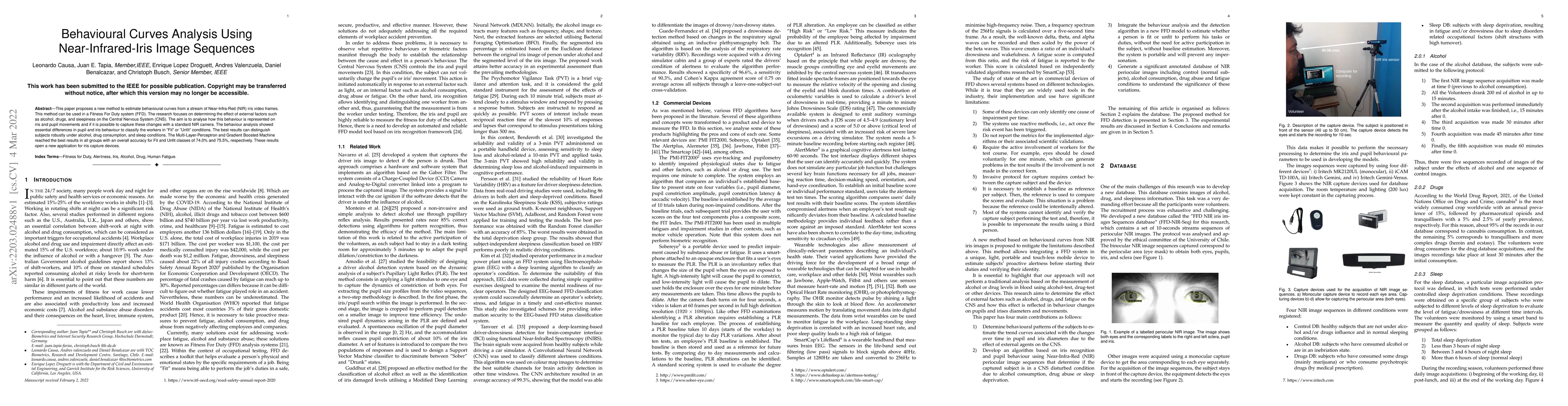Thumbnail for Behavioural Curves Analysis Using Near-Infrared-Iris Image Sequences