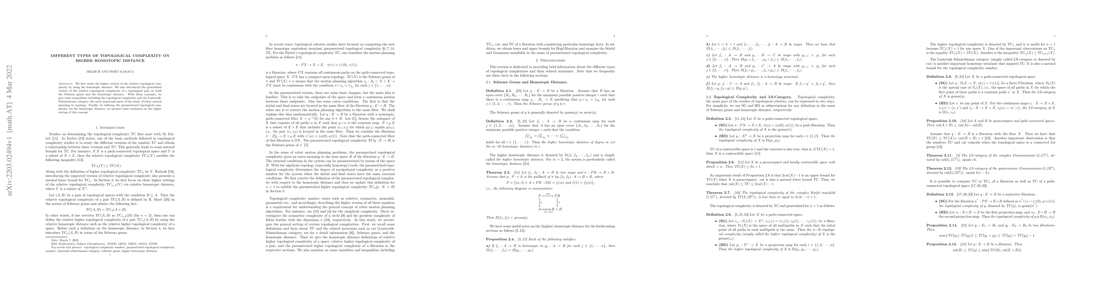 Thumbnail for Different Types of Topological Complexity on Higher Homotopic Distance