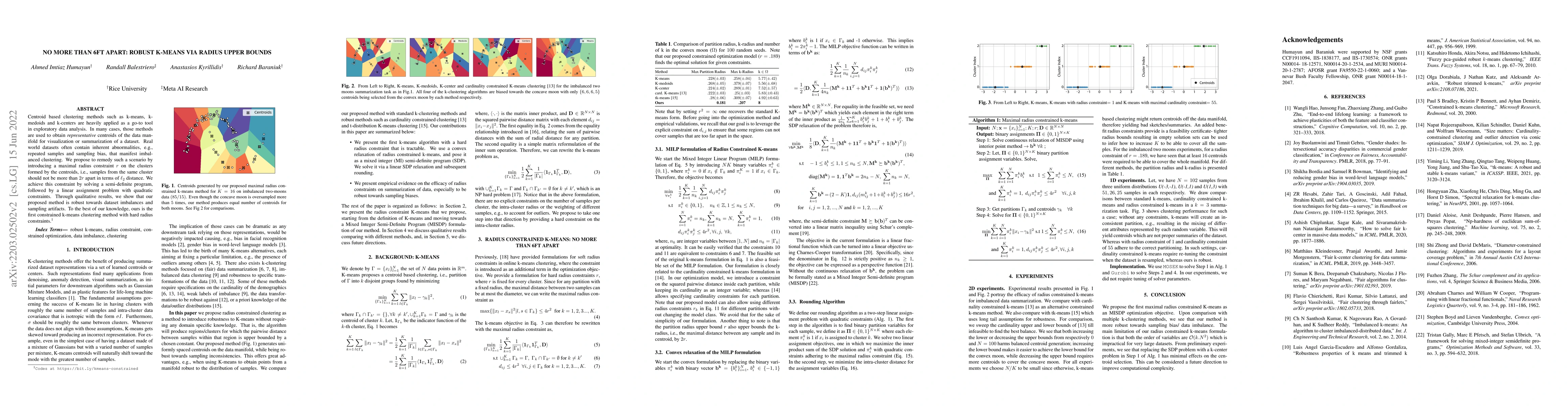 Thumbnail for No More Than 6ft Apart: Robust K-Means via Radius Upper Bounds