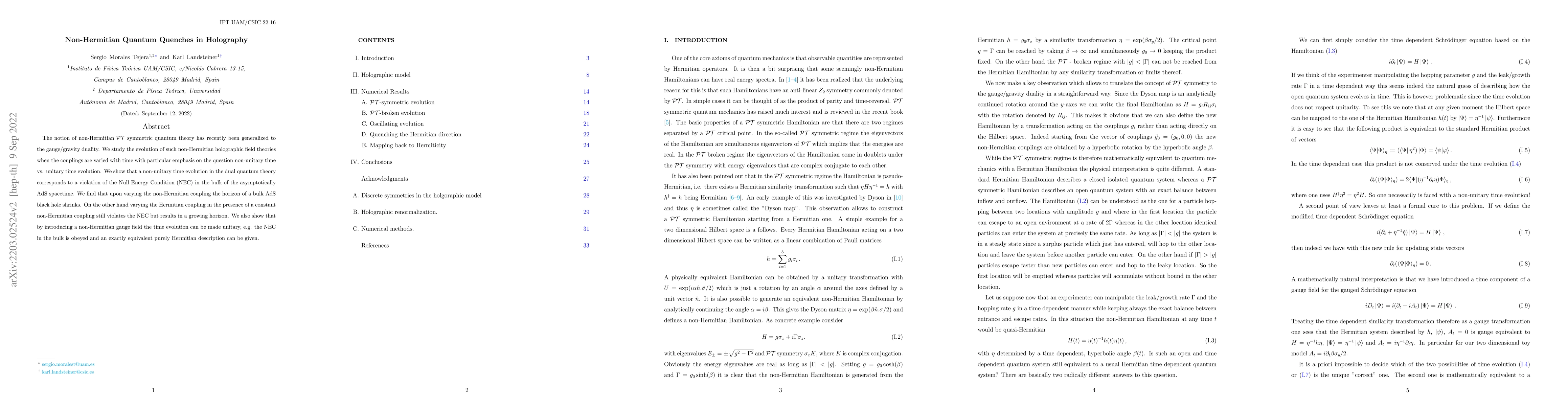 Thumbnail for Non-Hermitian Quantum Quenches in Holography