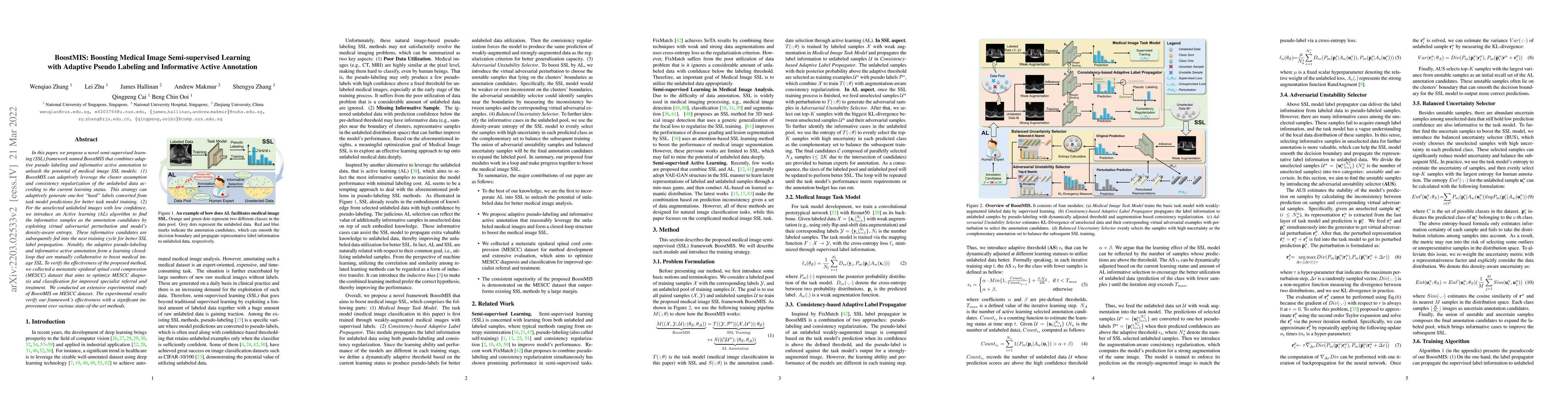 Thumbnail for BoostMIS: Boosting Medical Image Semi-supervised Learning with Adaptive
  Pseudo Labeling and Informative Active Annotation