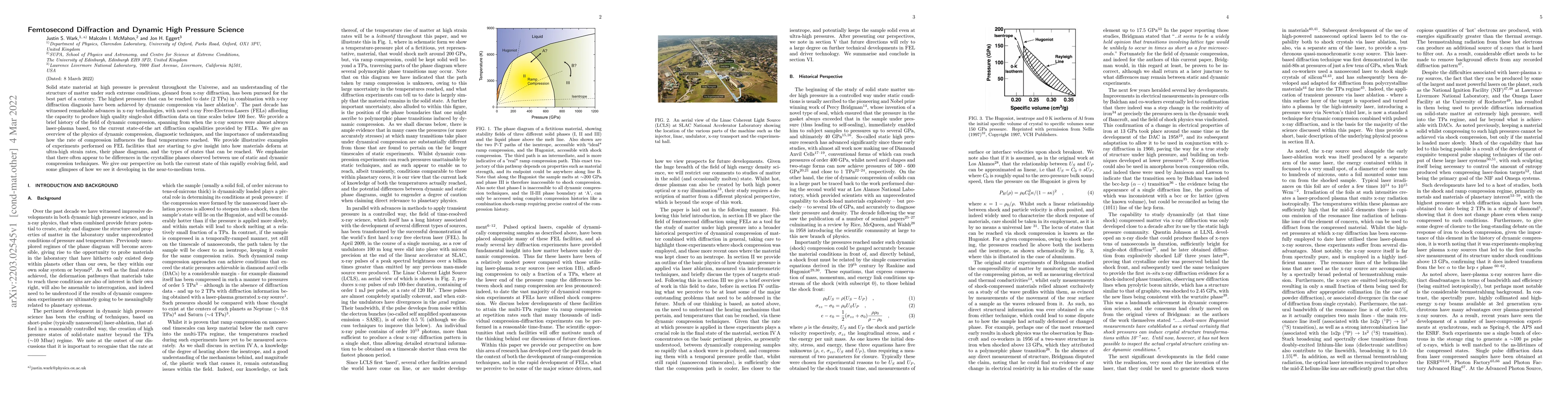 Thumbnail for Femtosecond Diffraction and Dynamic High Pressure Science