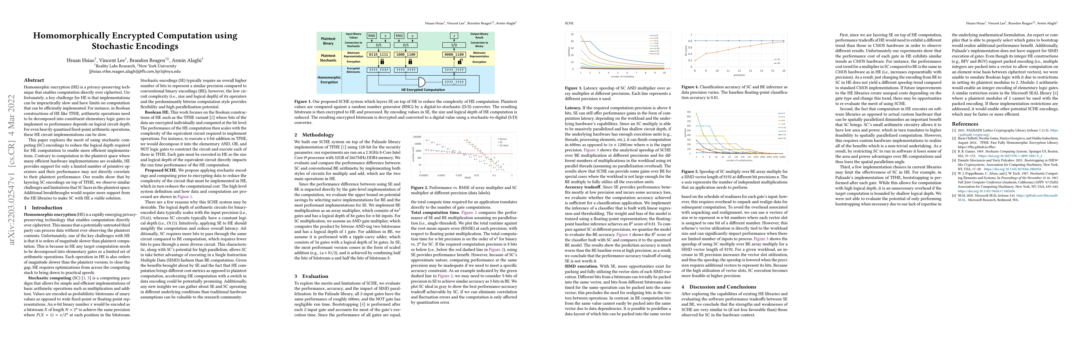 Thumbnail for Homomorphically Encrypted Computation using Stochastic Encodings