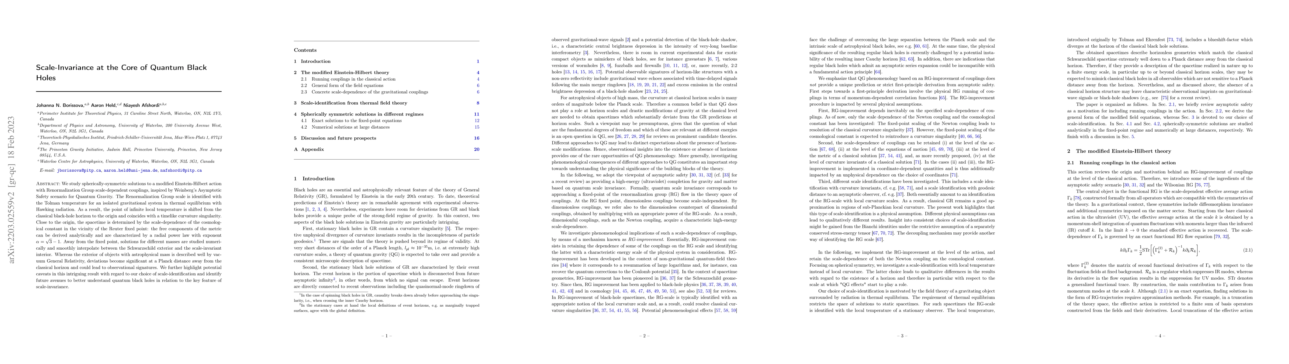 Thumbnail for Scale-invariance at the core of quantum black holes