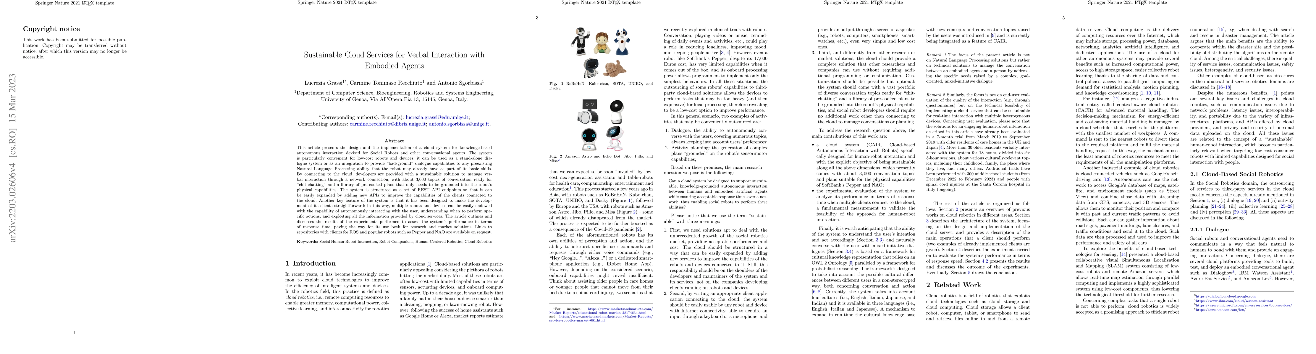 Thumbnail for Sustainable Cloud Services for Verbal Interaction with Embodied Agents