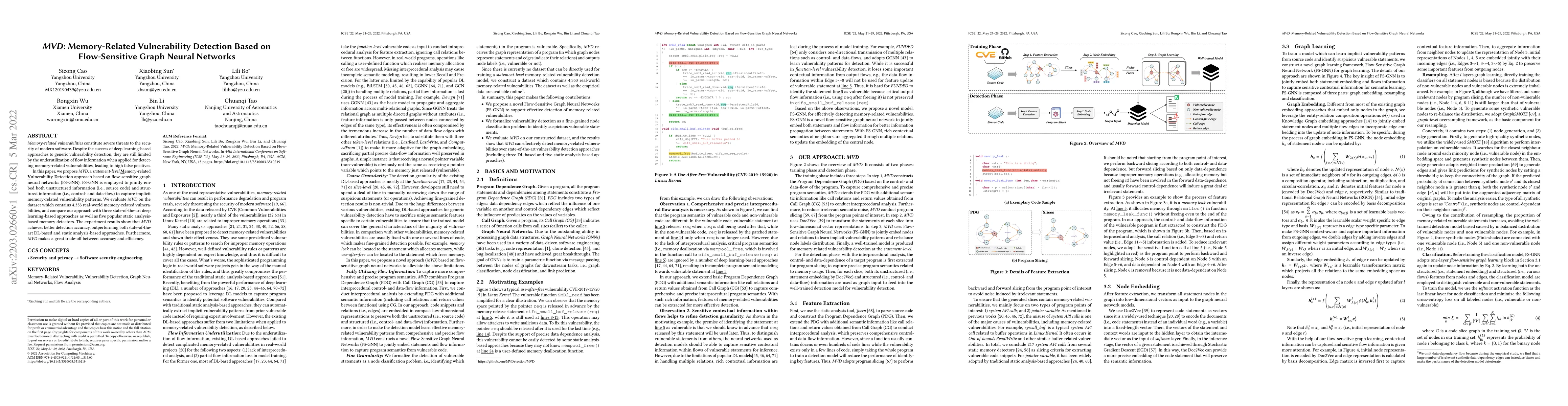 Thumbnail for MVD: Memory-Related Vulnerability Detection Based on Flow-Sensitive
  Graph Neural Networks