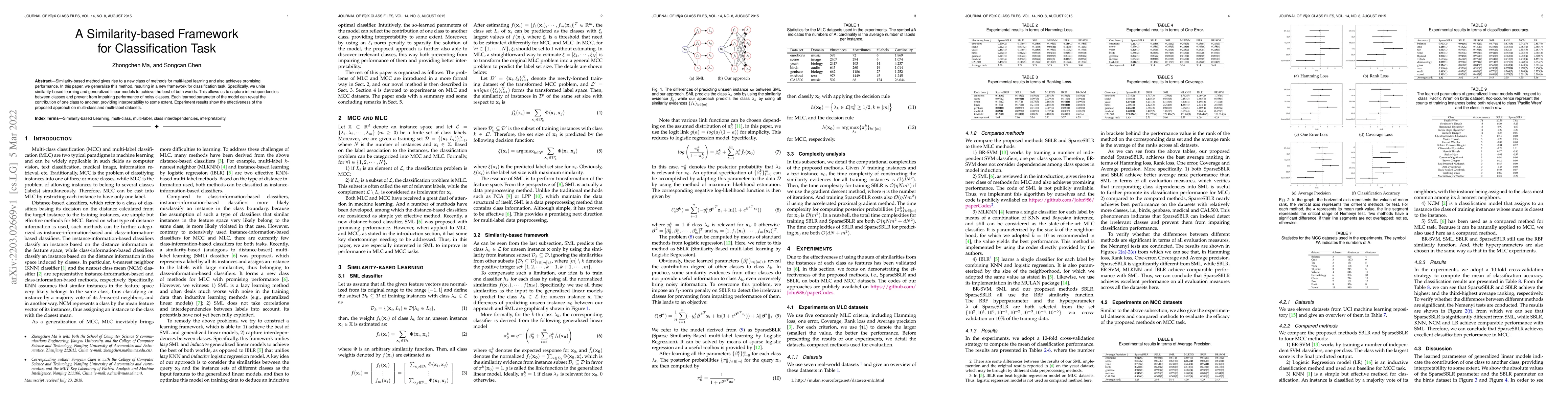 Thumbnail for A Similarity-based Framework for Classification Task
