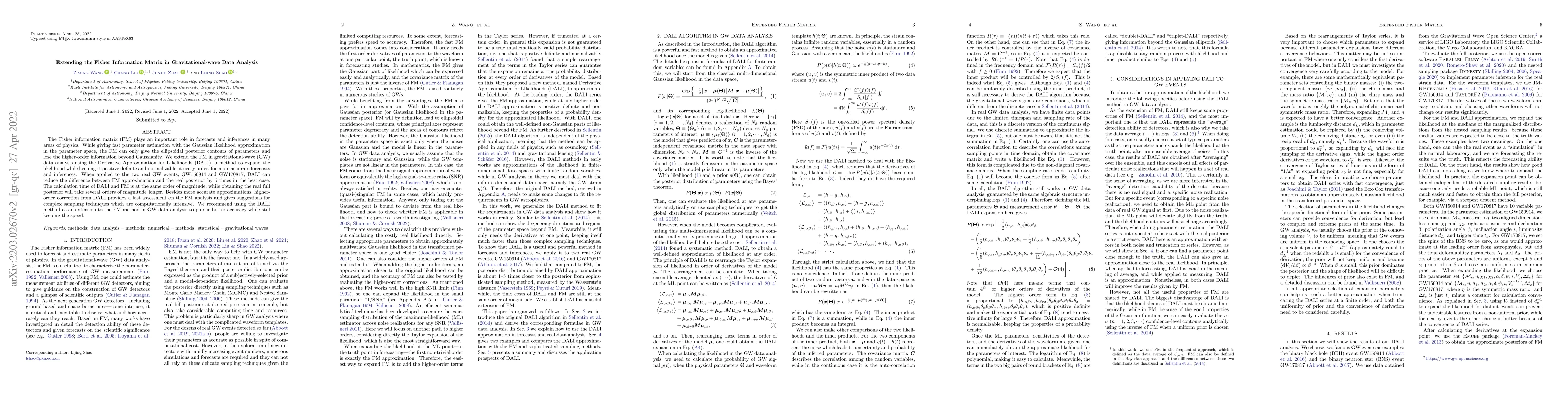 Thumbnail for Extending the Fisher Information Matrix in Gravitational-wave Data
  Analysis