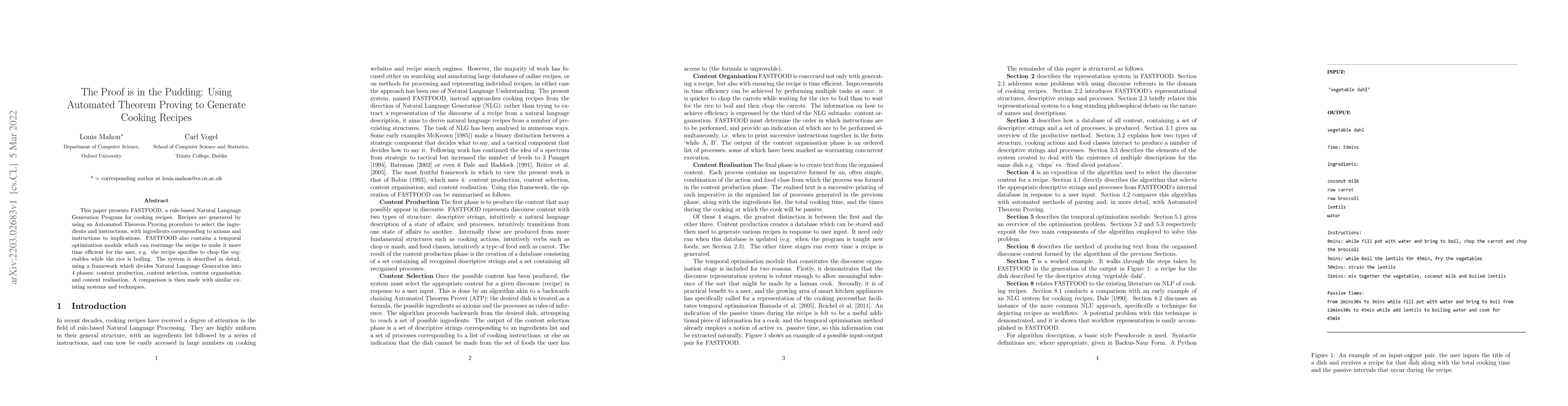Thumbnail for The Proof is in the Pudding: Using Automated Theorem Proving to Generate
  Cooking Recipes