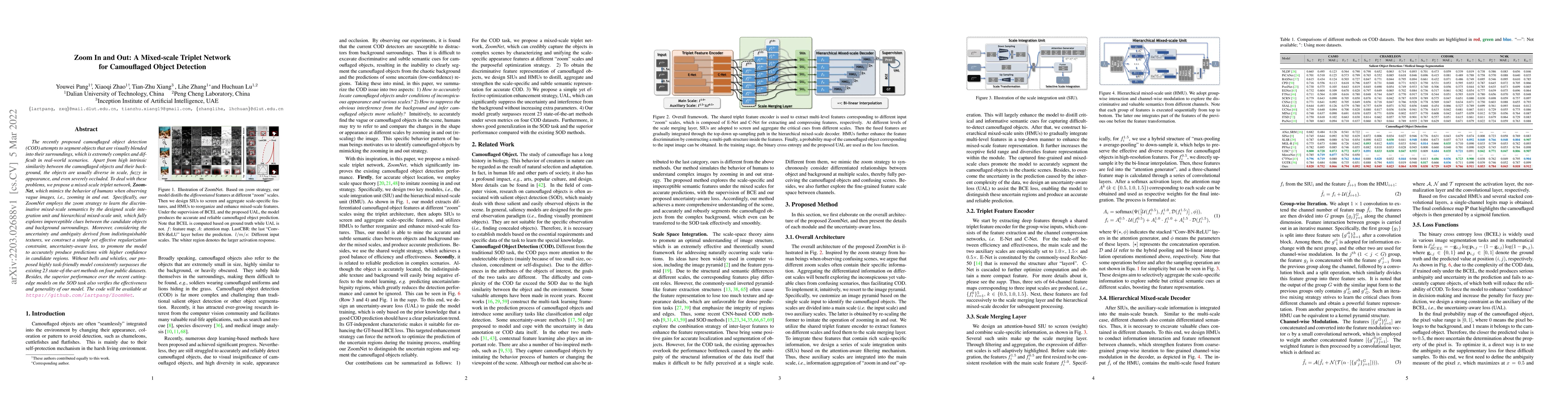 Thumbnail for Zoom In and Out: A Mixed-scale Triplet Network for Camouflaged Object
  Detection