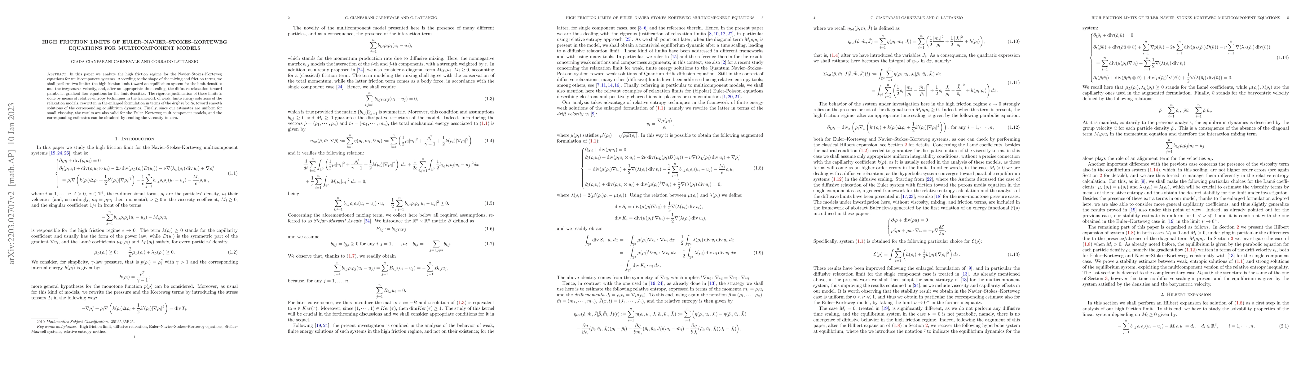Thumbnail for High friction limits of Euler-Navier-Stokes-Korteweg equations for
  multicomponent models
