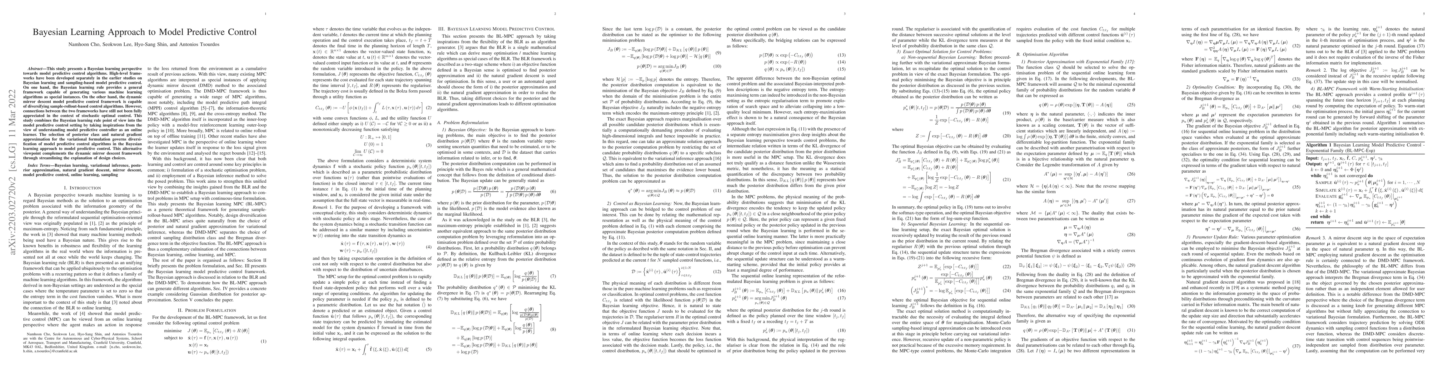 Thumbnail for Bayesian Learning Approach to Model Predictive Control