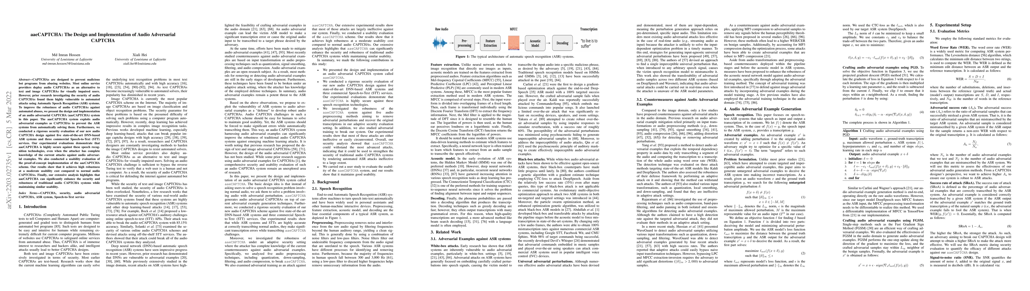 Thumbnail for aaeCAPTCHA: The Design and Implementation of Audio Adversarial CAPTCHA