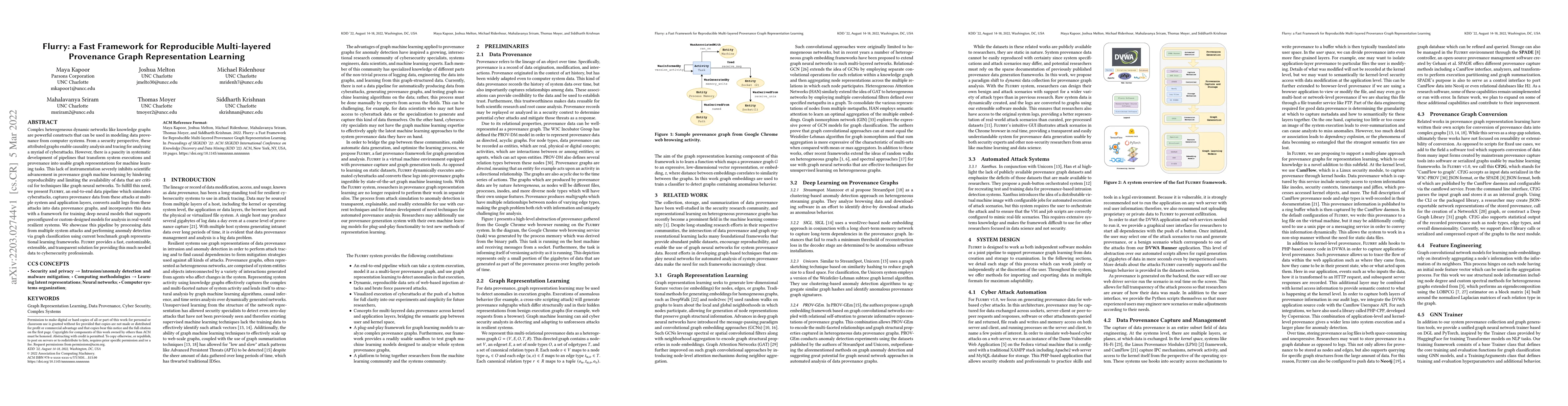 Thumbnail for Flurry: a Fast Framework for Reproducible Multi-layered Provenance Graph
  Representation Learning