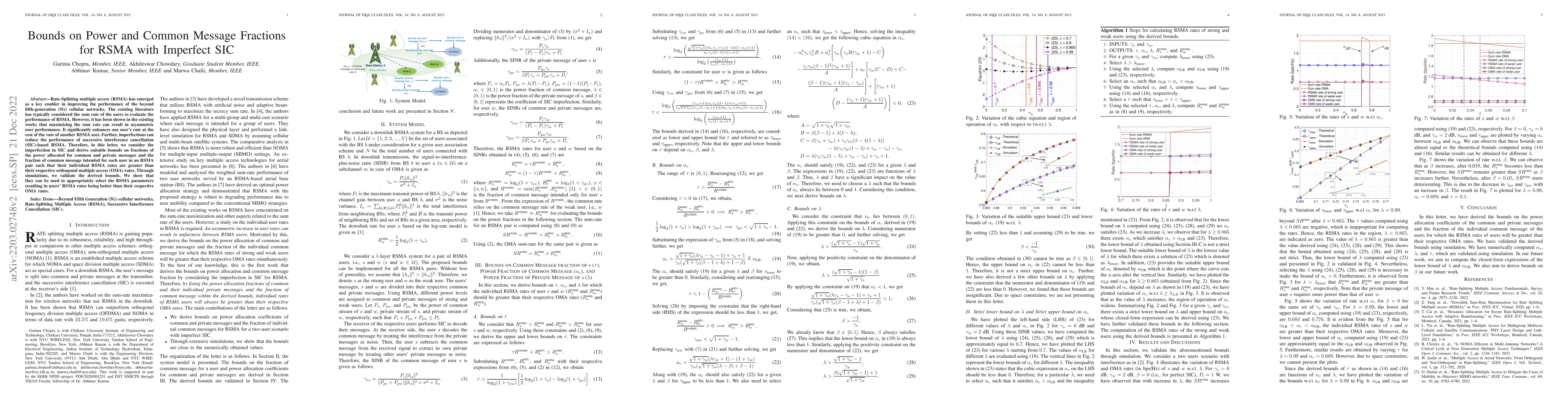 Thumbnail for Bounds on Power and Common Message Fractions for RSMA with Imperfect SIC