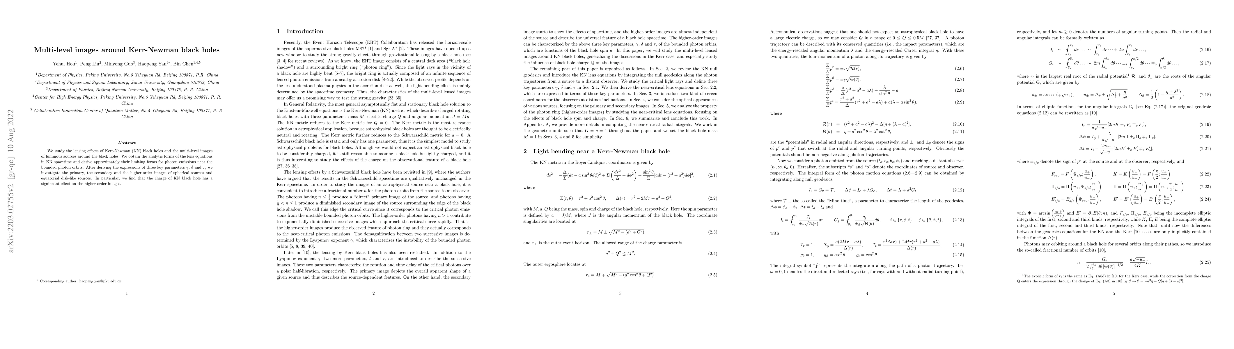 Thumbnail for Multi-level images around Kerr-Newman black holes