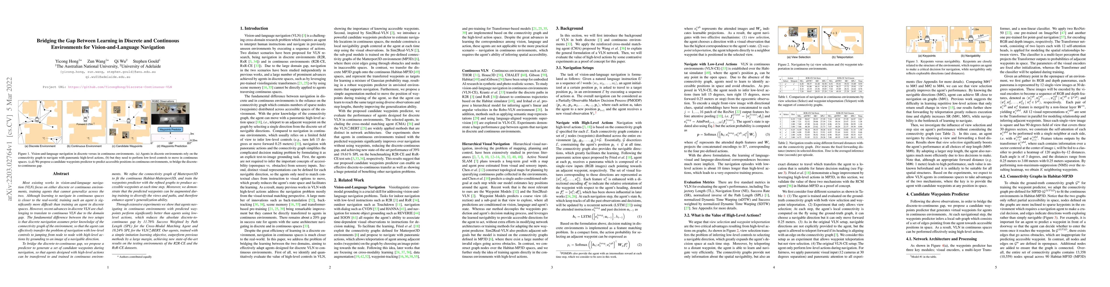 Thumbnail for Bridging the Gap Between Learning in Discrete and Continuous
  Environments for Vision-and-Language Navigation
