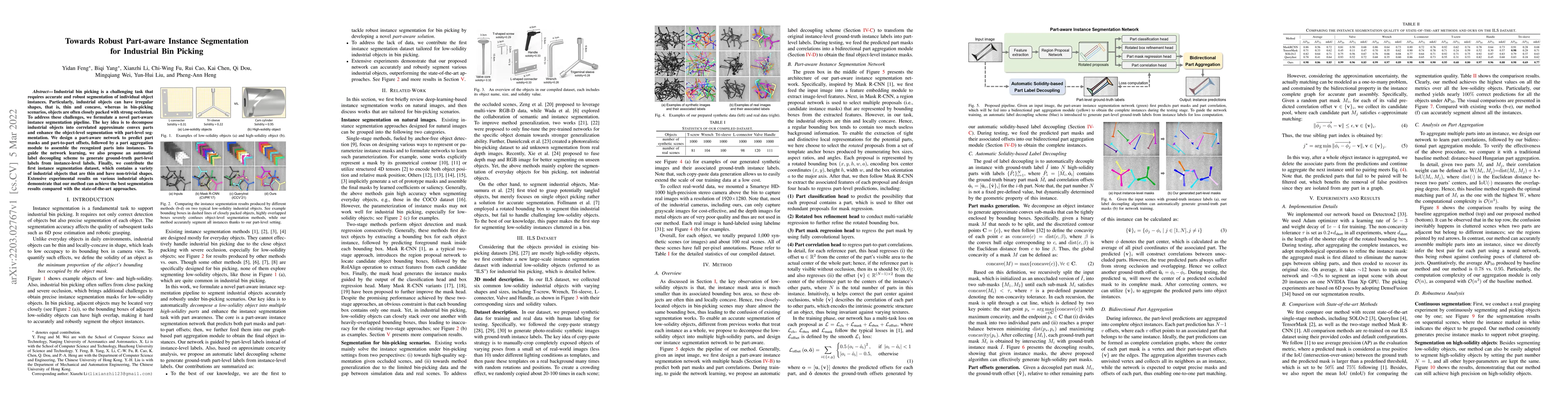 Thumbnail for Towards Robust Part-aware Instance Segmentation for Industrial Bin
  Picking