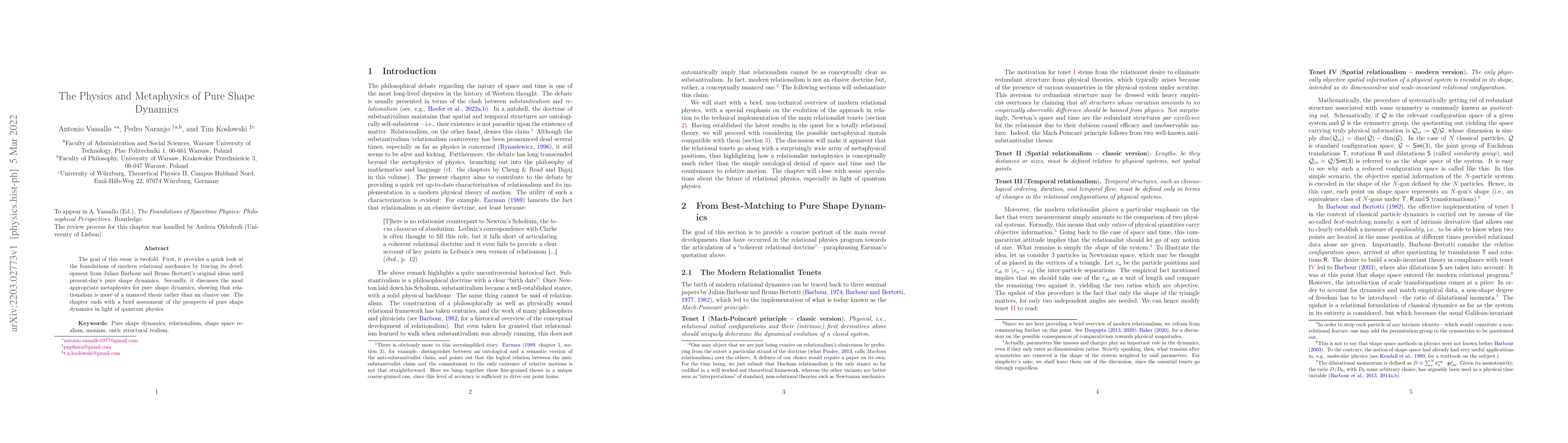 Thumbnail for The Physics and Metaphysics of Pure Shape Dynamics