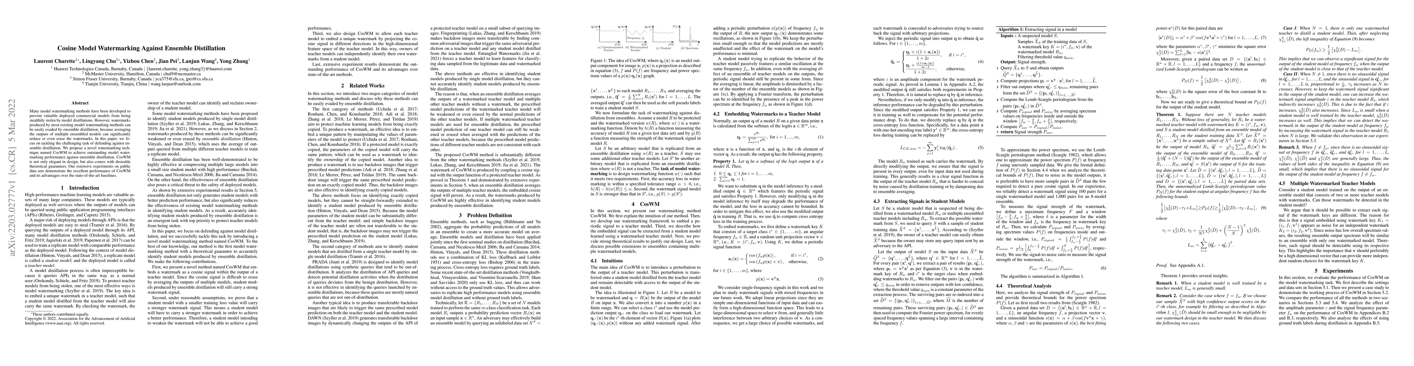 Thumbnail for Cosine Model Watermarking Against Ensemble Distillation