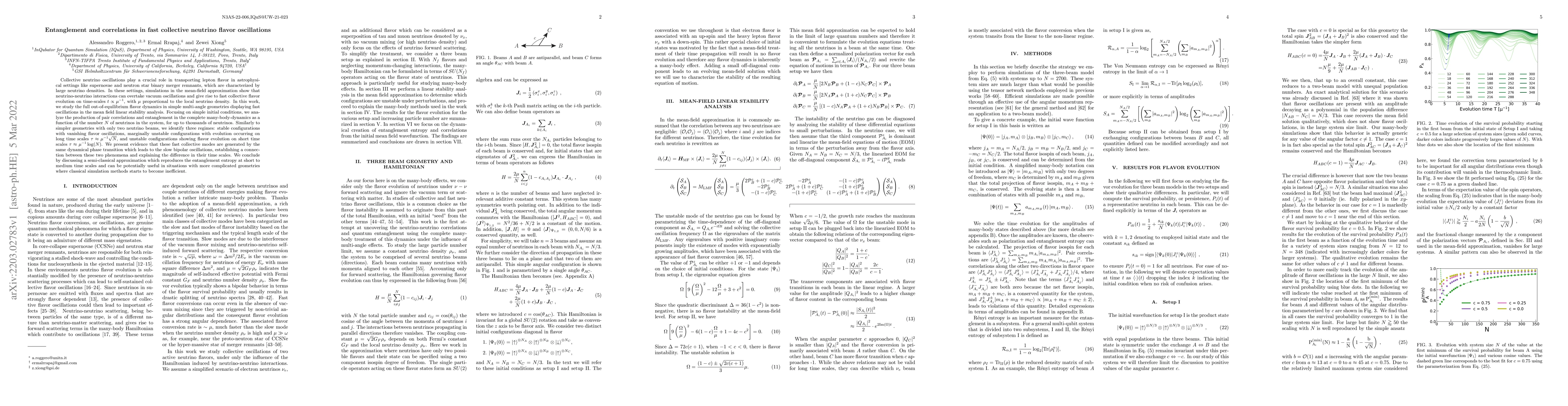 Thumbnail for Entanglement and correlations in fast collective neutrino flavor
  oscillations