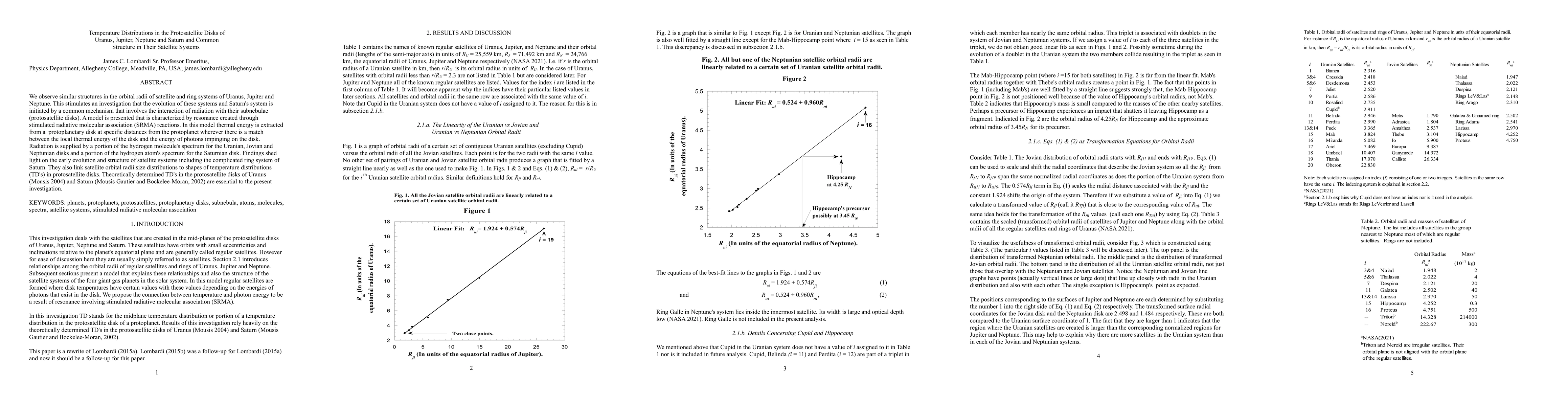 Thumbnail for Temperature Distributions in the Protosatellite Disks of Uranus,
  Jupiter, Neptune and Saturn and Common Structure in Their Satellite Systems