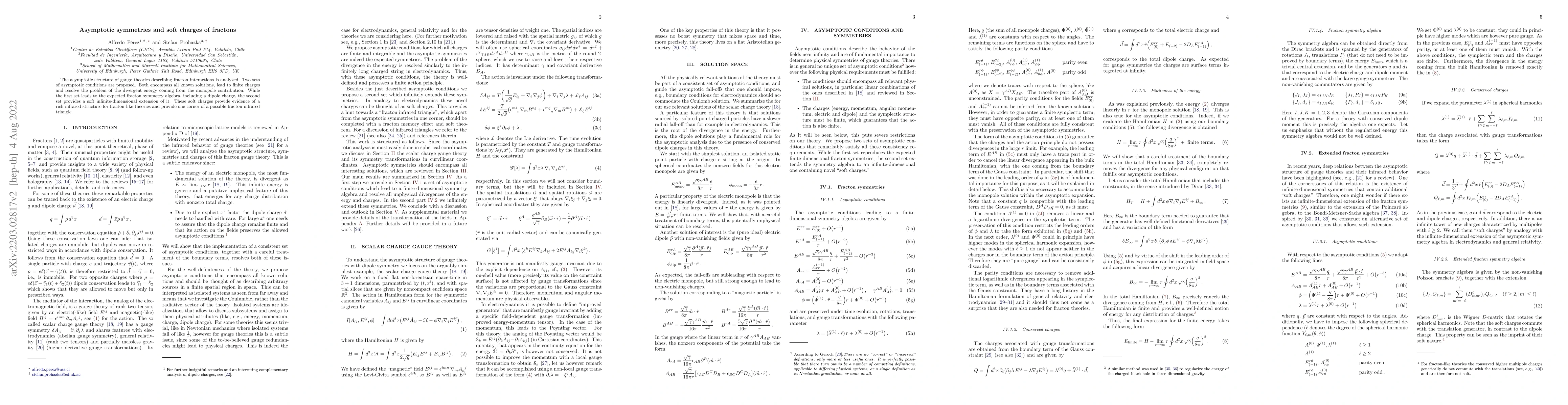 Thumbnail for Asymptotic symmetries and soft charges of fractons