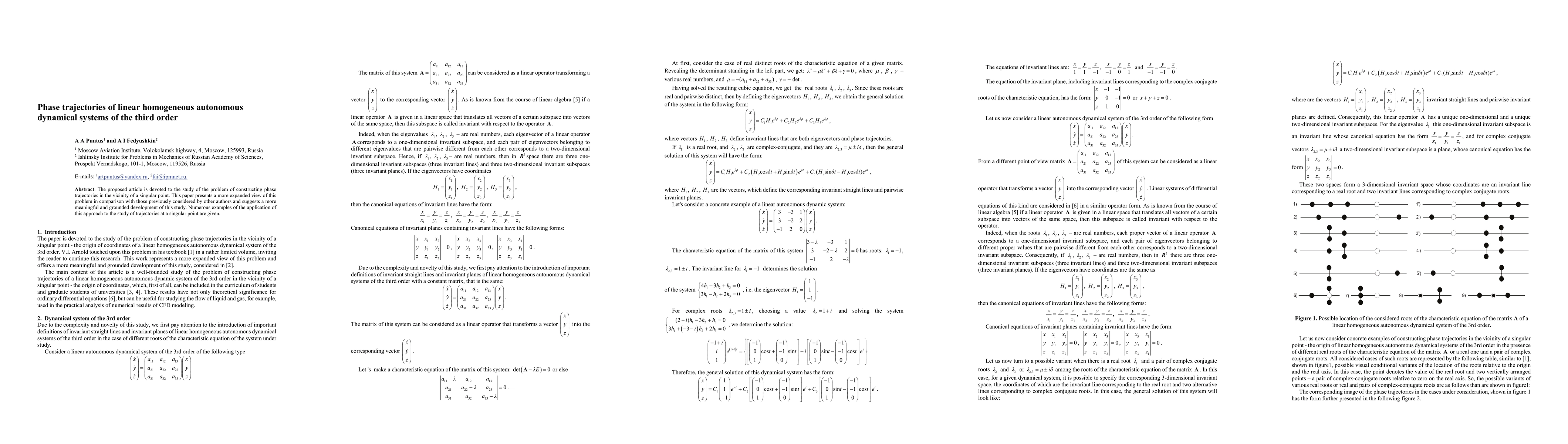 Thumbnail for Phase trajectories of linear homogeneous autonomous dynamical systems of
  the third order