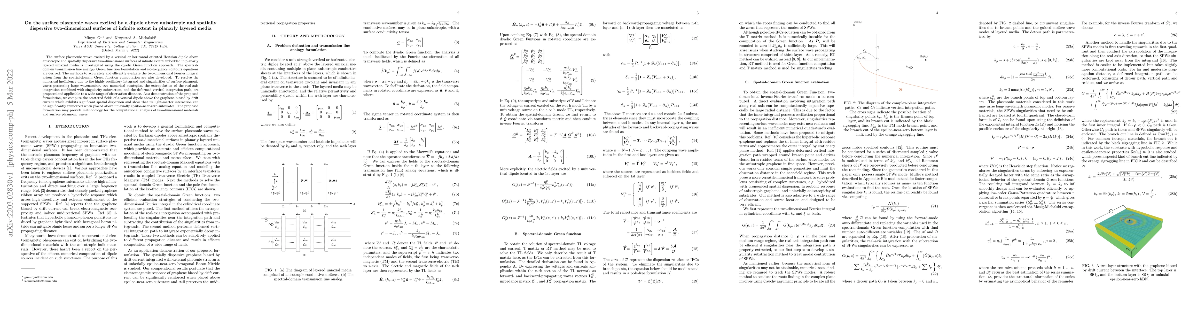 Thumbnail for On the surface plasmonic waves excited by a dipole above anisotropic and
  spatially dispersive two-dimensional surfaces of infinite extent in planarly
  layered media