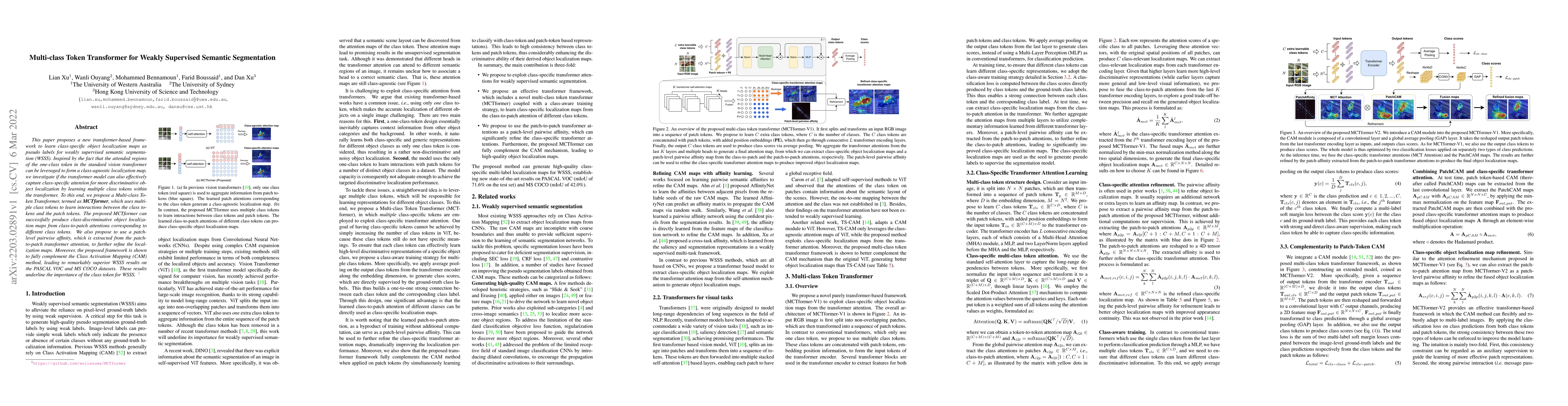 Thumbnail for Multi-class Token Transformer for Weakly Supervised Semantic
  Segmentation