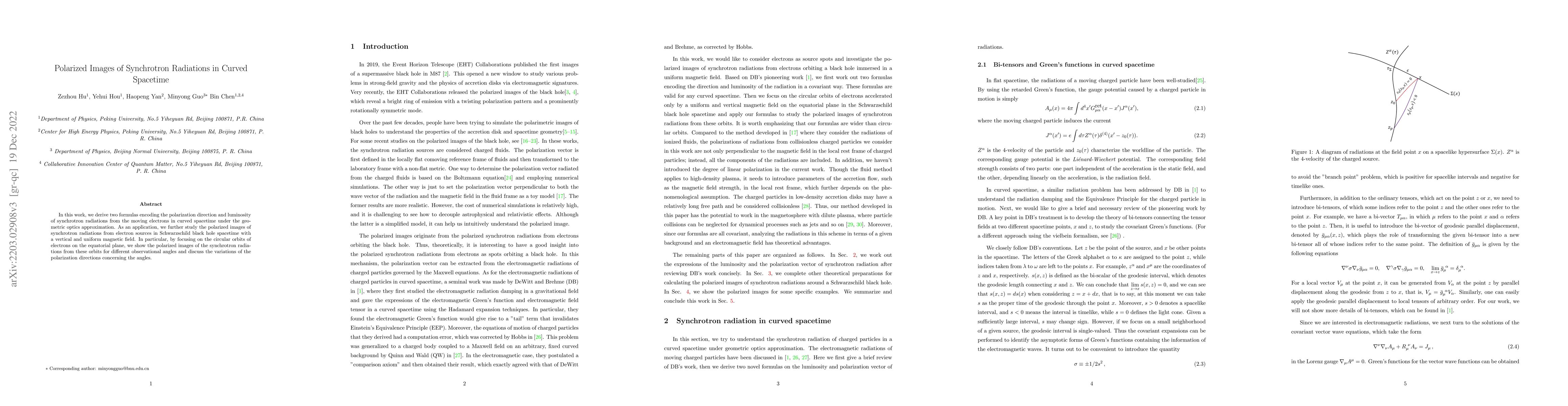 Thumbnail for Polarized Images of Synchrotron Radiations in Curved Spacetime