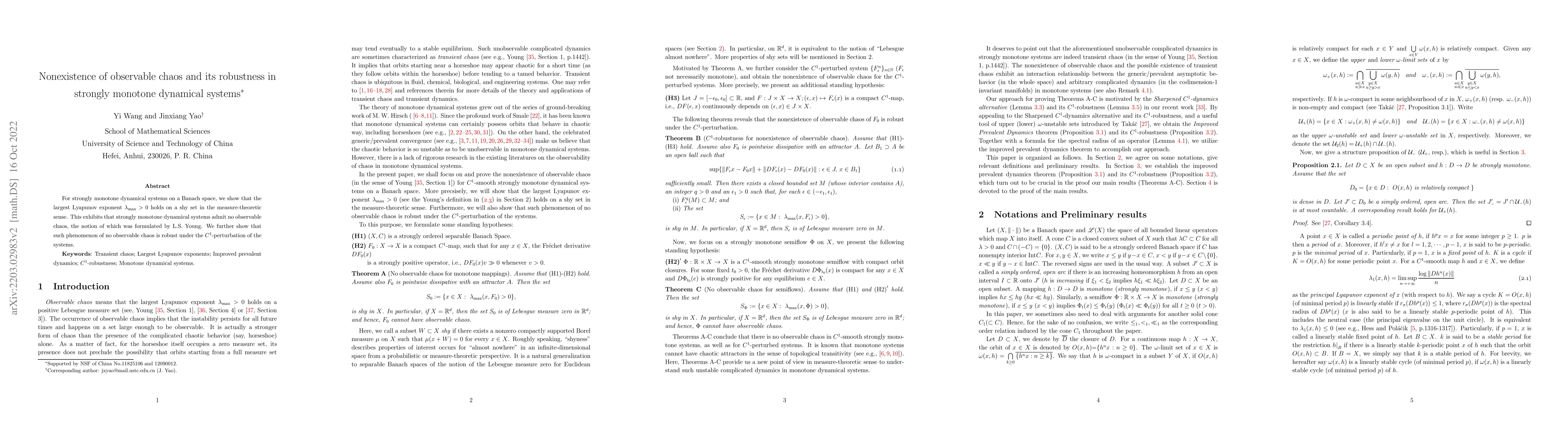 Thumbnail for Nonexistence of observable chaos and its robustness in strongly monotone
  dynamical systems
