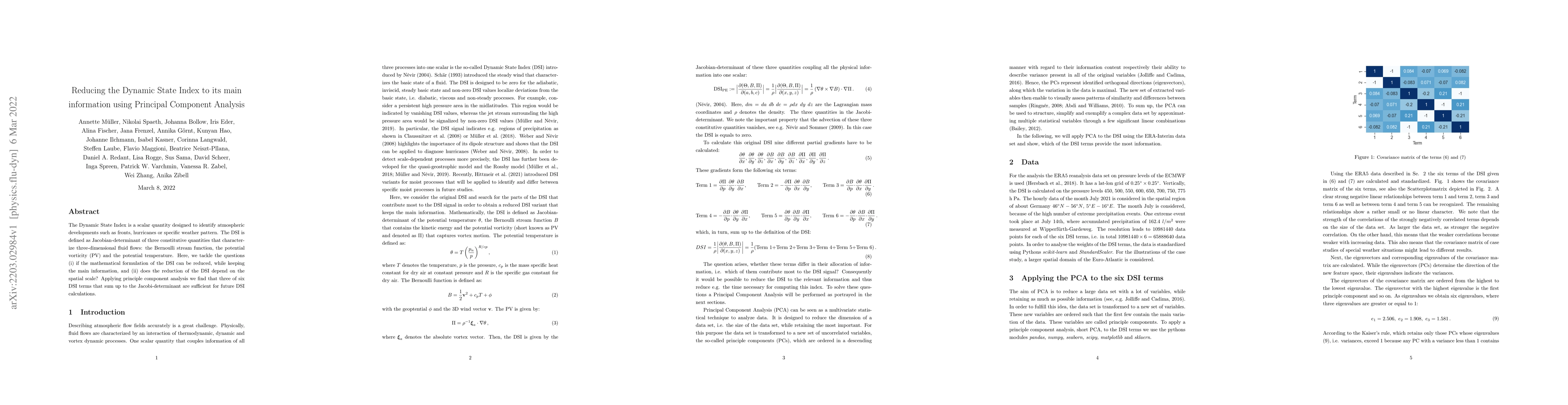 Thumbnail for Reducing the Dynamic State Index to its main information using Principal
  Component Analysis