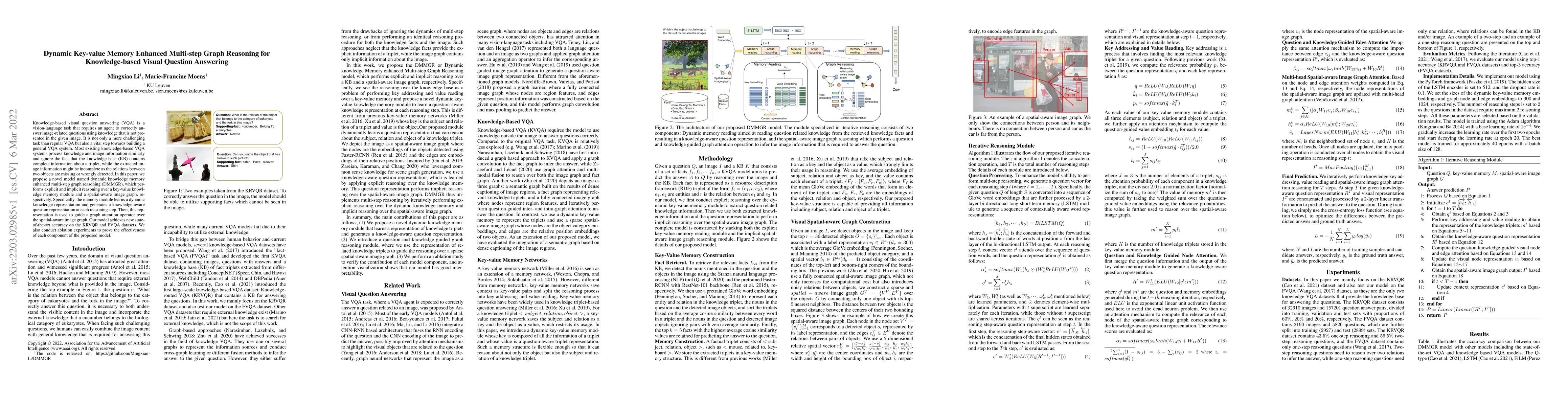Thumbnail for Dynamic Key-value Memory Enhanced Multi-step Graph Reasoning for
  Knowledge-based Visual Question Answering