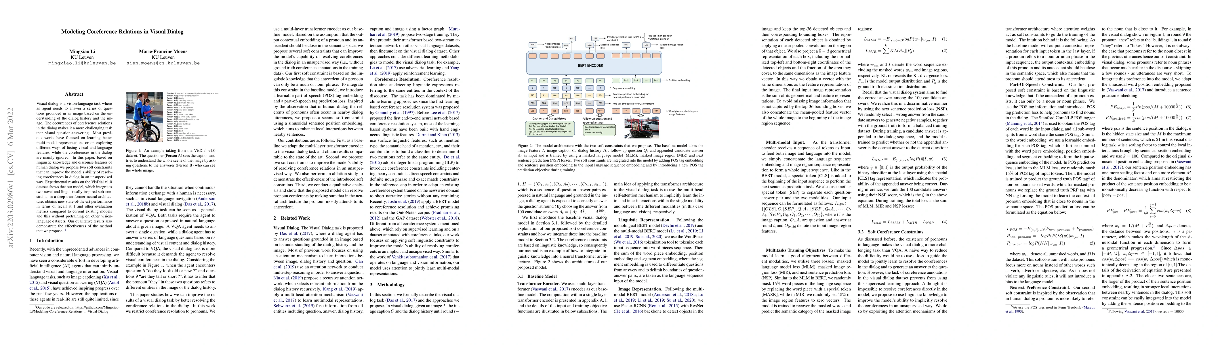 Thumbnail for Modeling Coreference Relations in Visual Dialog