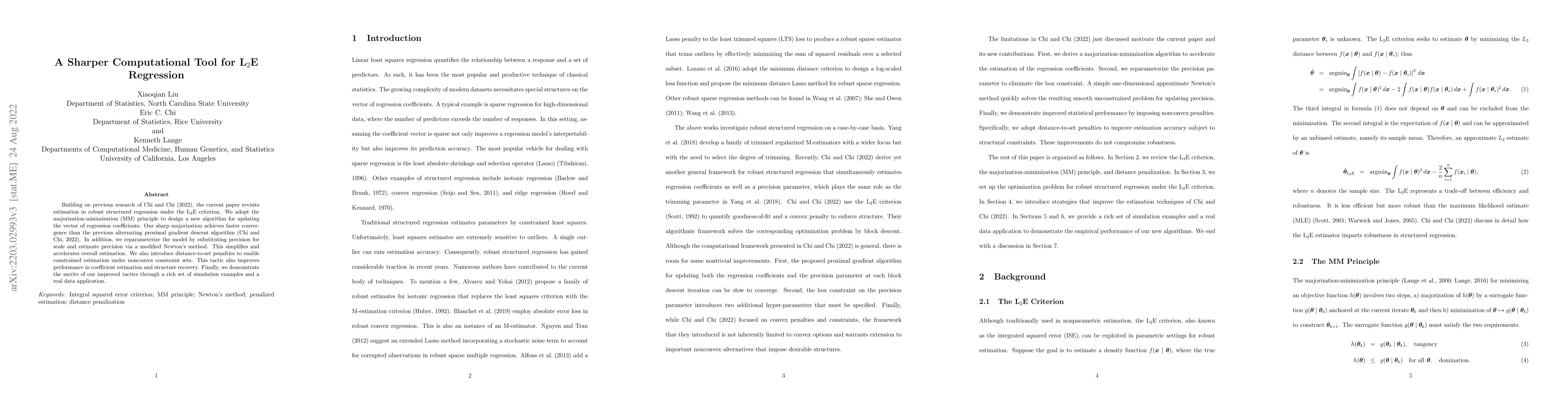 Thumbnail for A Sharper Computational Tool for $\text{L}_2\text{E}$ Regression