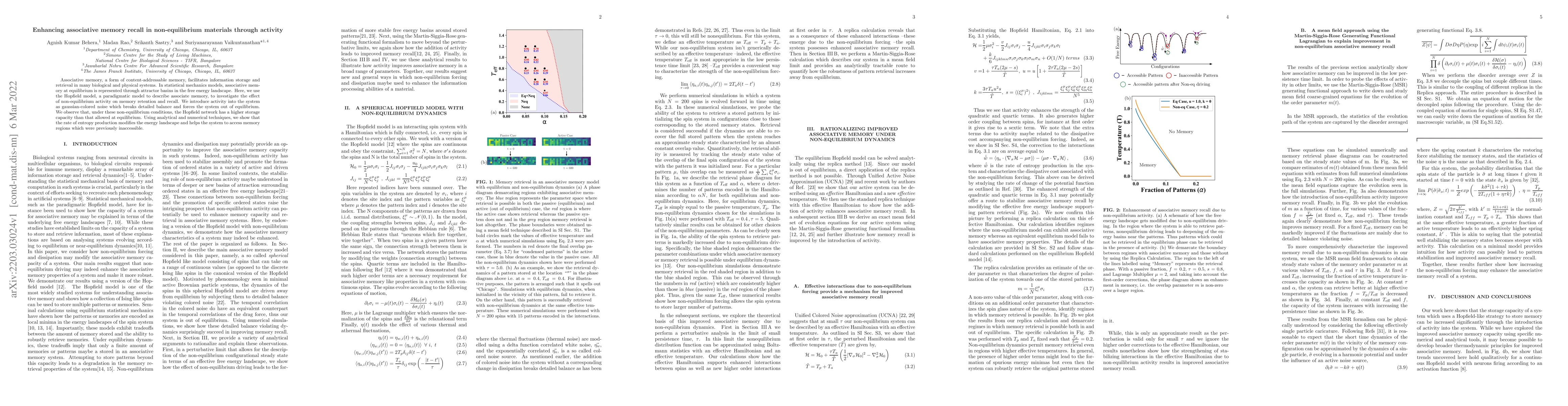 Thumbnail for Enhancing associative memory recall in non-equilibrium materials through
  activity