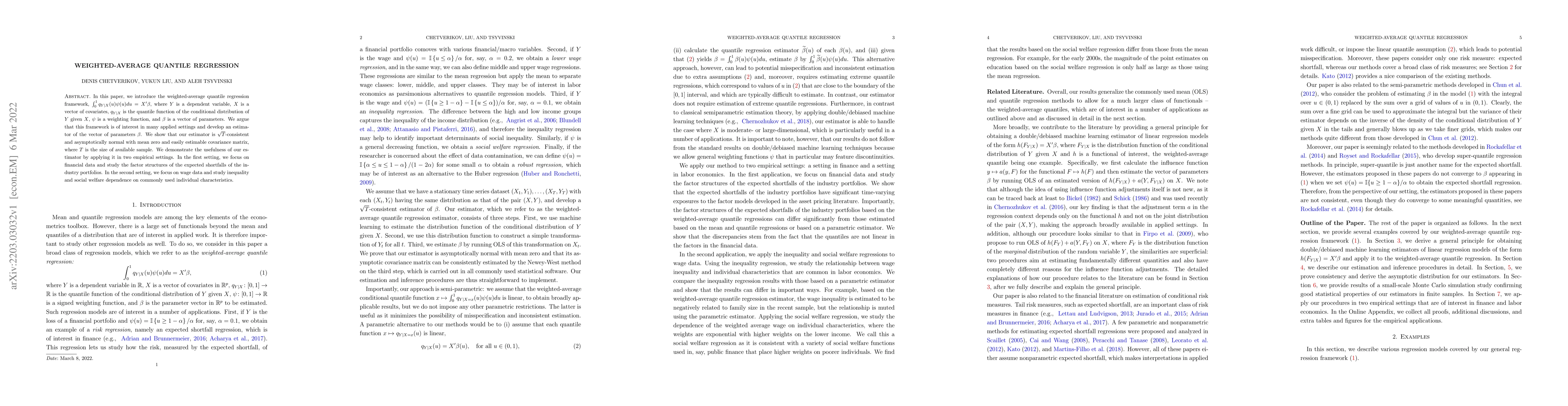 Thumbnail for Weighted-average quantile regression