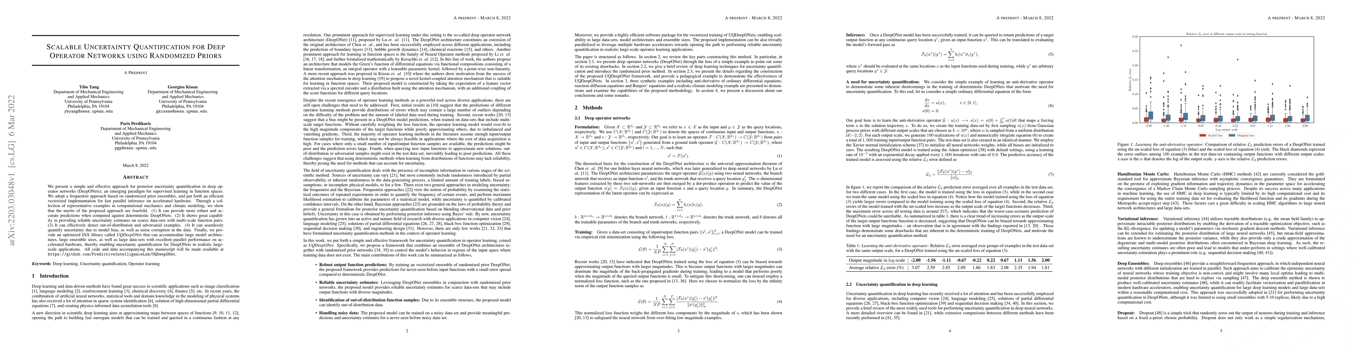 Thumbnail for Scalable Uncertainty Quantification for Deep Operator Networks using
  Randomized Priors