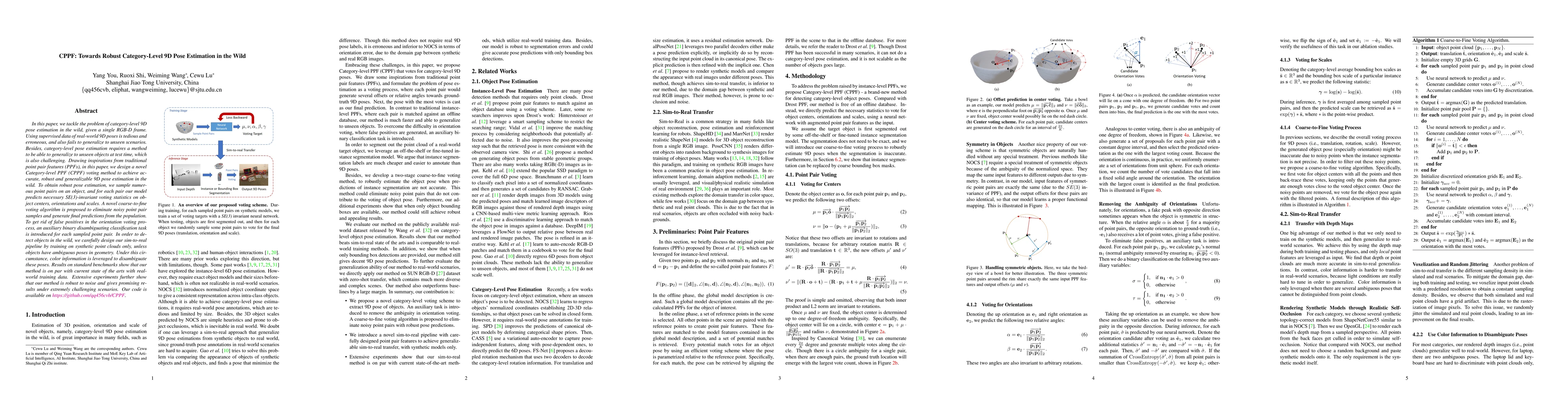 Thumbnail for CPPF: Towards Robust Category-Level 9D Pose Estimation in the Wild
