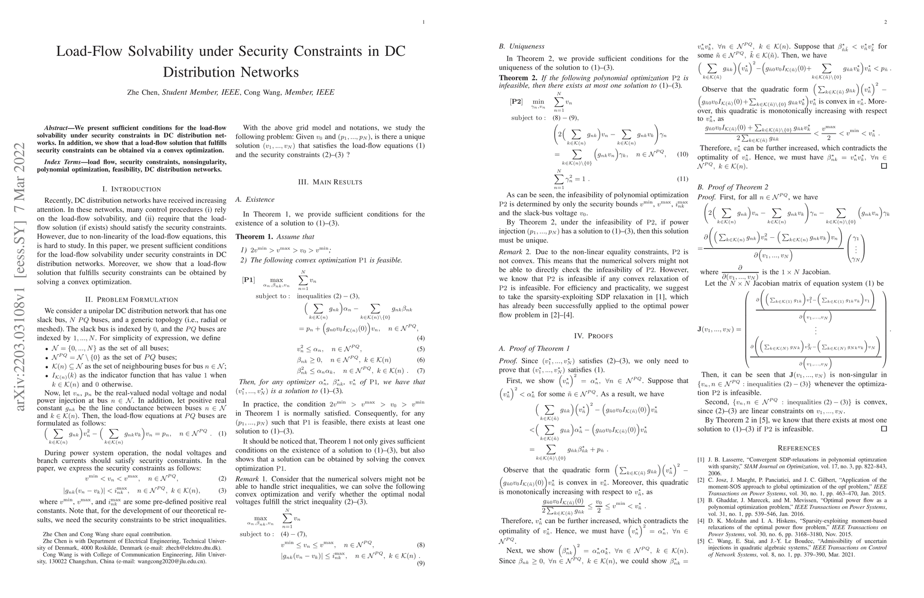 Thumbnail for Load-Flow Solvability under Security Constraints in DC Distribution
  Networks