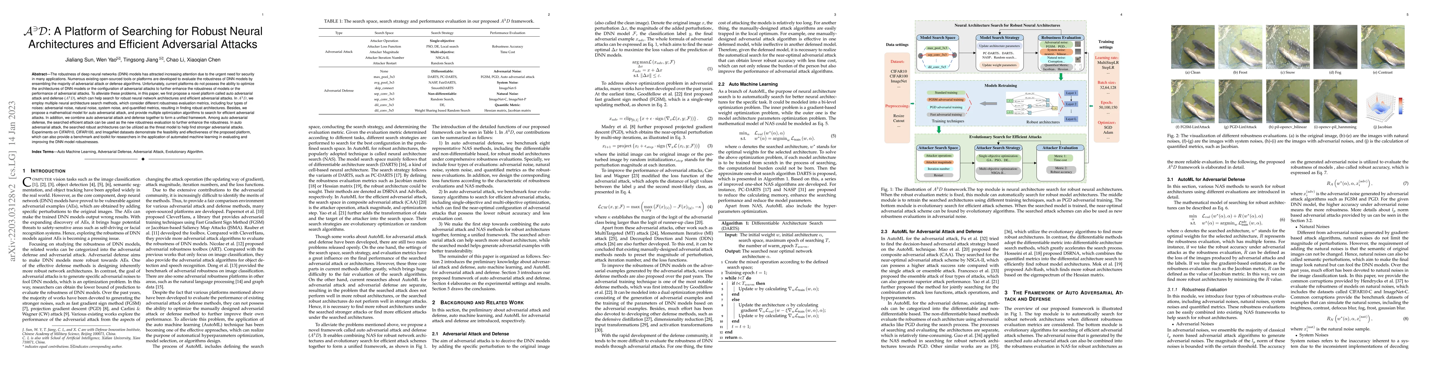 Thumbnail for $A^{3}D$: A Platform of Searching for Robust Neural Architectures and
  Efficient Adversarial Attacks