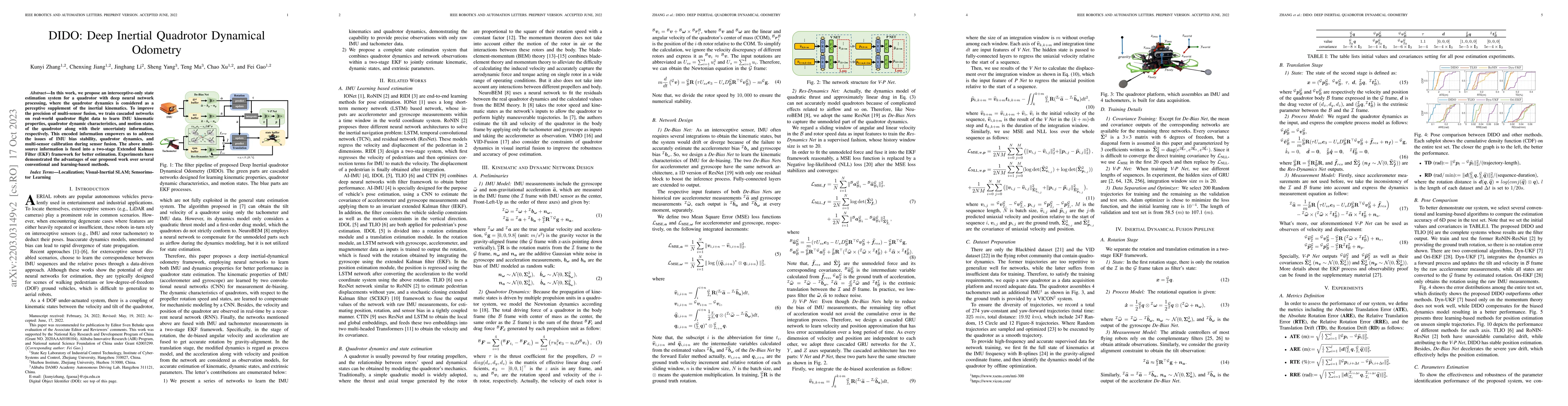 Thumbnail for DIDO: Deep Inertial Quadrotor Dynamical Odometry