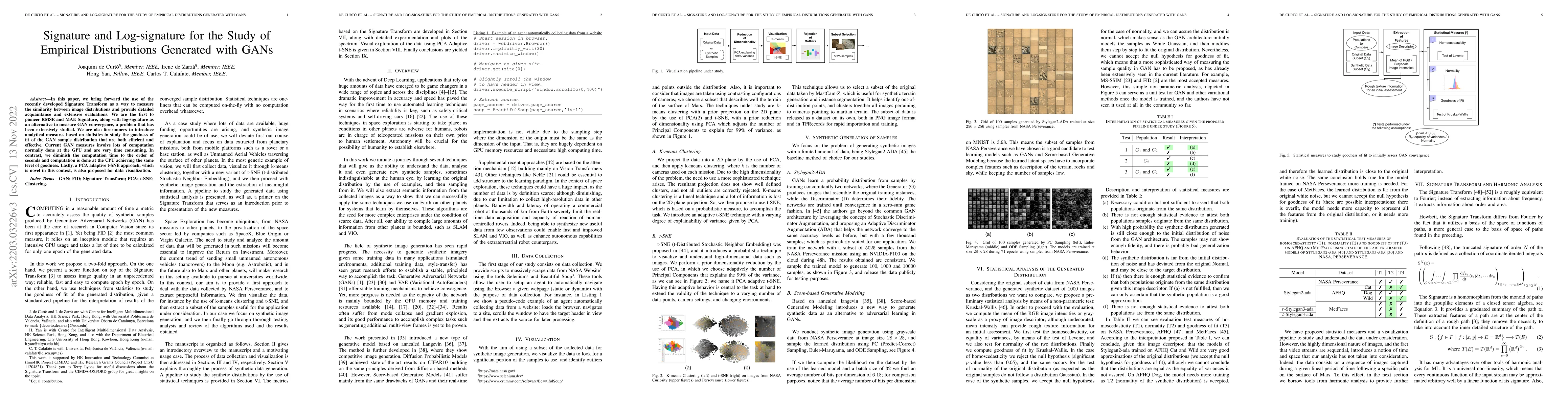 Thumbnail for Signature and Log-signature for the Study of Empirical Distributions
  Generated with GANs